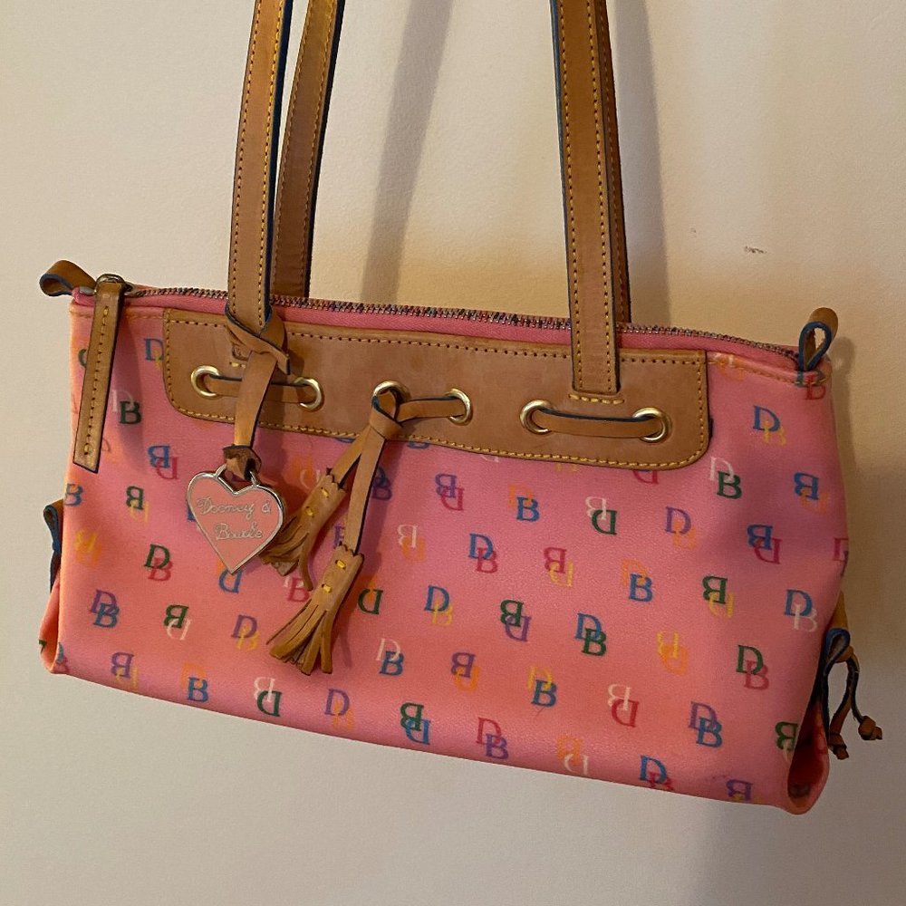 Vintage Dooney & Bourke Multicolor Logo Bag